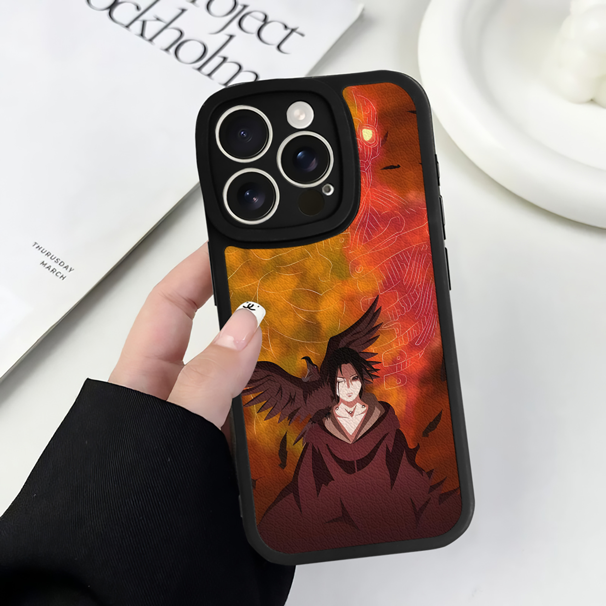 （画像用） NARUTO -ナルト- NARUTO -ナルト- 疾風伝 【iPhone 16シリーズ対応】シリコンスマホケース（レザー調） 材質：シリコン